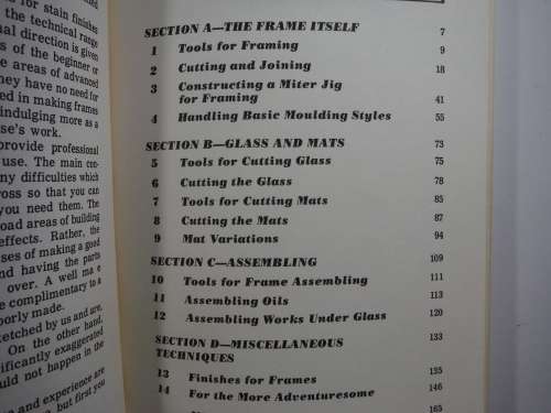Professional Picture Framing for the Amateur - Jack and Barbara Wolf - 1974
