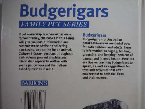 Budgerigars : Family Pet Series - Hardcover - Annette Wolter