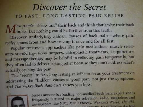The 7-Day Back Pain Cure - Paperback - Jesse Cannone