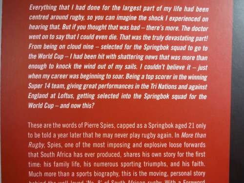 More than Rugby - Paperback - Pierre Spies