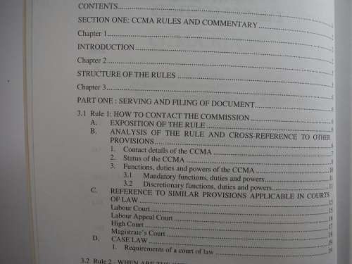 CCMA Rules : Second Edition - Brian van Zyl - 2005