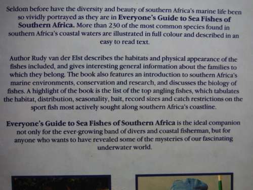 Everyone`s Guide to Sea Fishes of Southern Africa - Hardcover - Rudy van der Elst