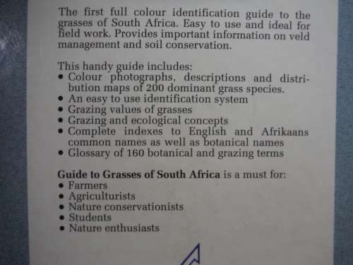 Guide to Grasses of South Africa - Hardcover - Frits van Oudtshoorn