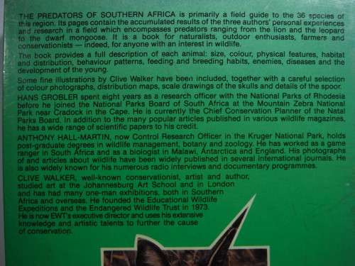Predators of Southern Africa : A Field Guide - Hardcover - Hans Grobler