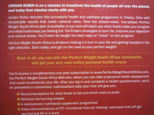 Perfect Weight : South Africa - Paperback - Jordan Rubin