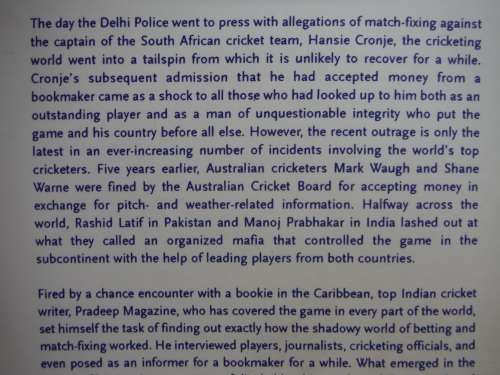 Not Quite Cricket : The Explosive Story of How Bookmakers Influence the Game Today