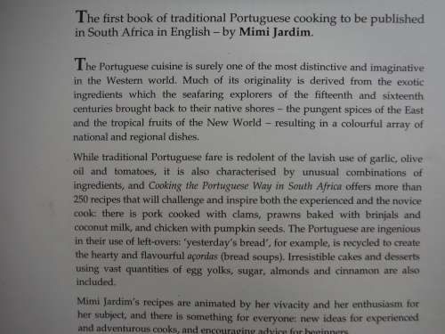 Mimi Jardim`s Cooking the Portuguese Way in South Africa