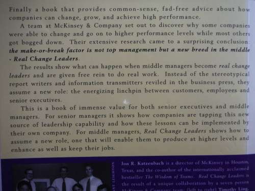 Real Change Leaders - Paperback - Jon Katzenbach