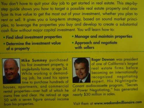 The Weekend Millionaire`s Secrets to Investing in Real Estate - Mike Summey