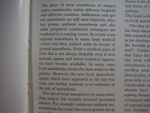 Illustrated Handbook in Local Anaesthesia - Ejnar Eriksson - Second Edition - 1979