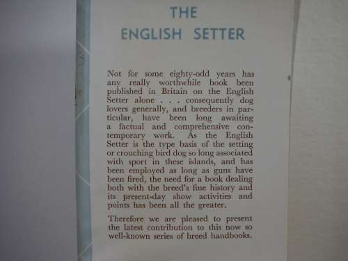The English Setter Handbook - Hardcover - Clifford L.B. Hubbard - 1958