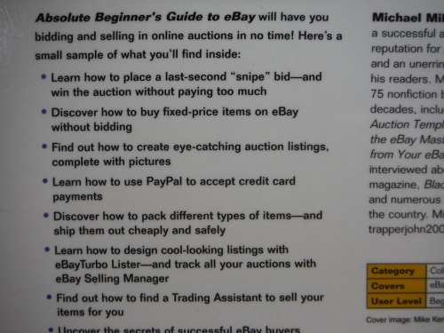 Absolute Beginner`s Guide to eBay - Michael Miller - Fifth Edition