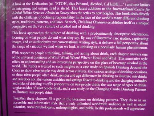 Drinking Occasions : Comparative Perspectives on Alcohol and Culture - Dwight B.Heath