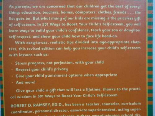 501 Ways to Boost Your Child`s Self-Esteem - Paperback - Robert D. Ramsey
