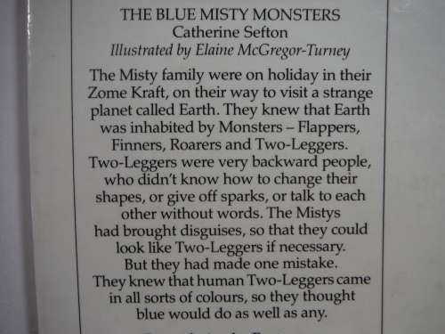The Blue Misty Monsters - Hardcover - Catherine Sefton