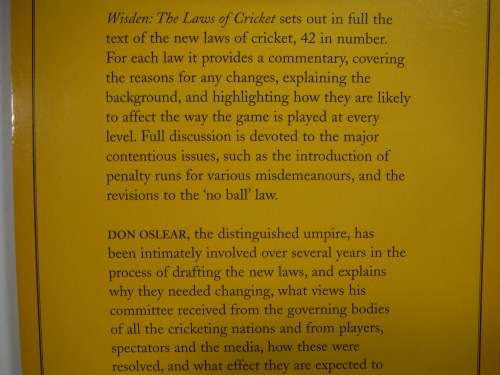 Wisden : The Laws of Cricket - Paperback - Don Oslear