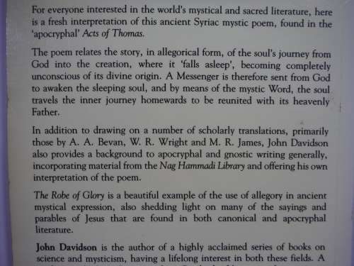 The Robe of Glory : An Ancient Parable of the Soul - Paperback - John Davidson