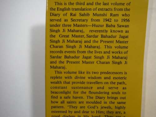 With the Three Masters : Volume 3 - Rai Sahib Munshi Ram - 3rd Edition 1987