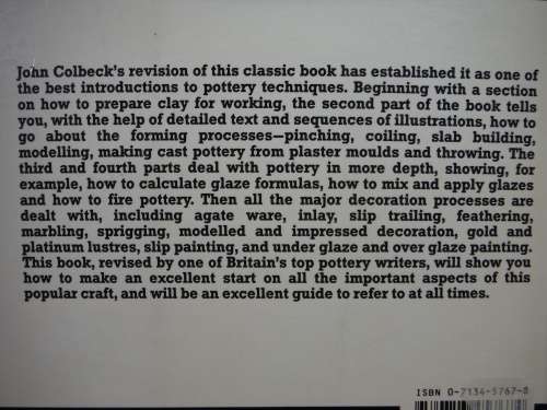 The Technique of Pottery - Softcover - Dora M. Billington - 1987