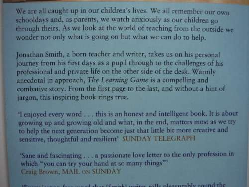 The Learning Game : A Teacher`s Inspirational Story - Jonathan Smith