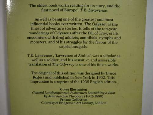 Homer : The Odyssey - Translated by T.E. Lawrence