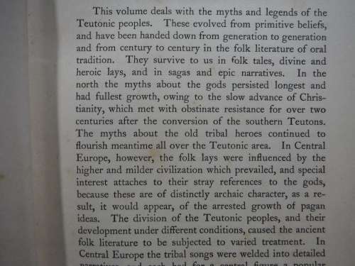 Teutonic Myth and Legend - Donald A. Mackenzie - Published 1912 - Rare Find