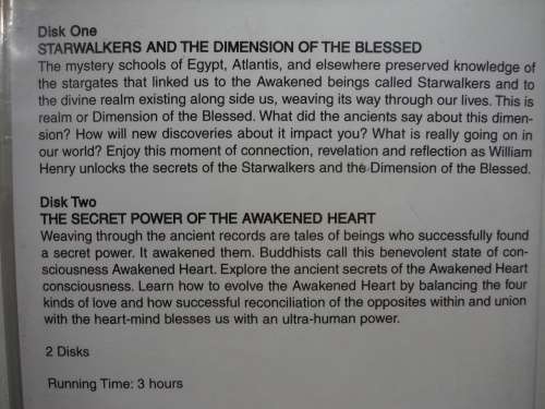 Starwalkers and the Dimension of the Blessed - William Henry - 2 Disc Set