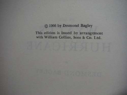 Wyatt`s Hurricane - Hardcover - Desmond Bagley - 1966