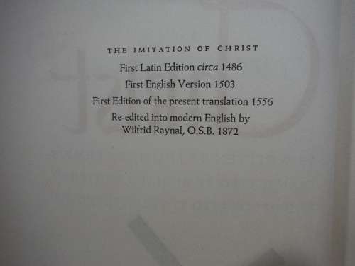 The Imitation of Christ : As Written by Thomas A.Kempis - Peter Pauper Press - 1947
