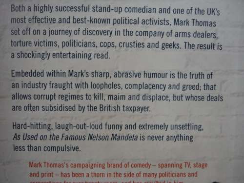 As Used on The Famous Nelson Mandela:Underground Adventures in the Arms and Torture Trade