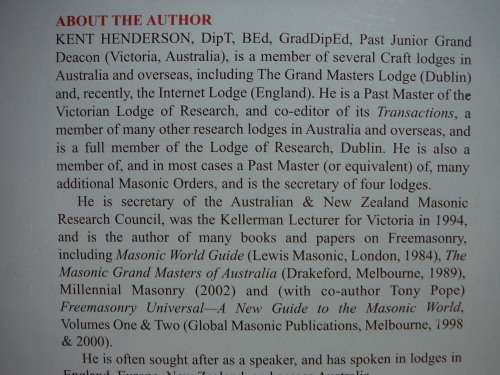Millennial Masonry - Paperback - Kent Henderson - Scarce 2002 - Signed Copy