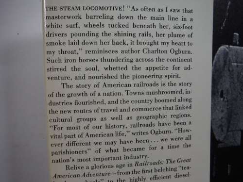 Railroads : The Great American Adventure - Hardcover - Charlton Ogburn - 1977