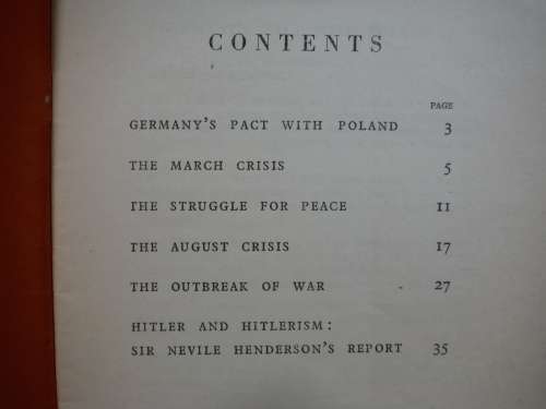 How Hitler Made the War : Ministry of Information - Published 1939 - Paperback Booklet
