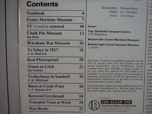Yesteryear Transport - Issue 9 - Summer 1981