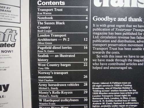 Yesteryear Transport - Issue 14 - Autumn 1982