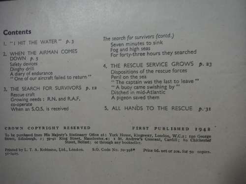 Air Sea Rescue - Published 1942