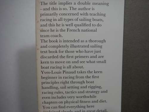 Sailing from Start to Finish - Yves-Louis Pinaud - Published 1973