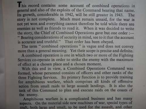Combined Operations 1940-1942 - Published 1943