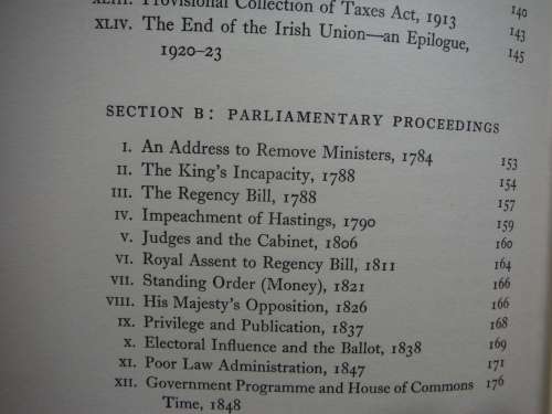 The Law & Working of the Constitution : Documents 1660-1914 - Vol.2 - W.C. Costin - 1952