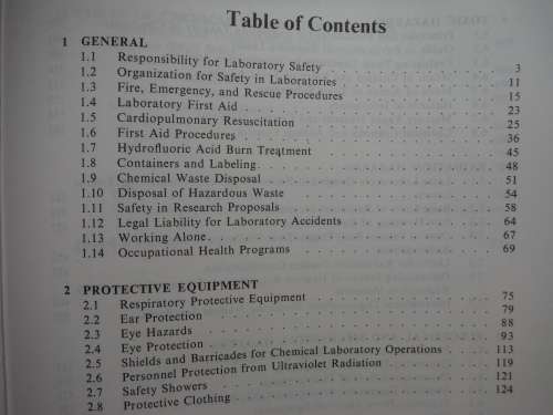 CRC Handbook of Laboratory Safety - 2nd Edition - 1987