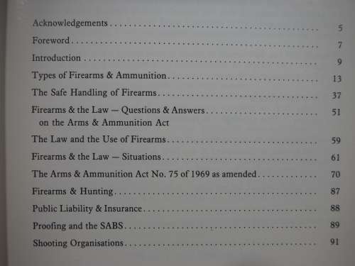 The Gun Owner`s Guide to South African Law and the Safe Handling of Firearms - 1982