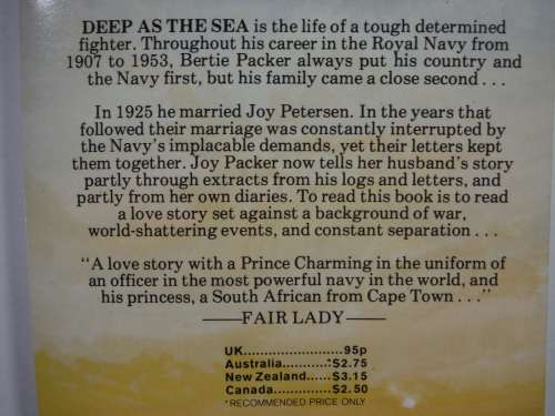 Deep as the Sea - Paperback - Joy Packer - 1977