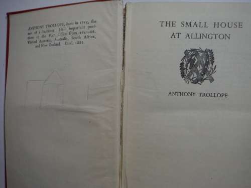 The Small House at Allington - Hardcover - Anthony Trollope - 1949 Edition