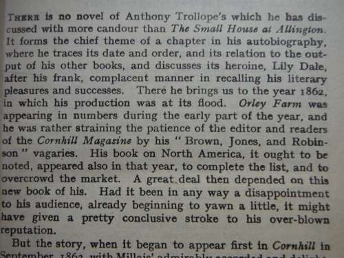 The Small House at Allington - Hardcover - Anthony Trollope - 1949 Edition