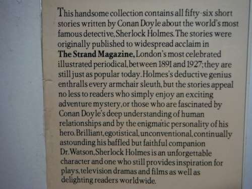 Sherlock Holmes : The Complete Illustrated Short Stories - 1985 Edition