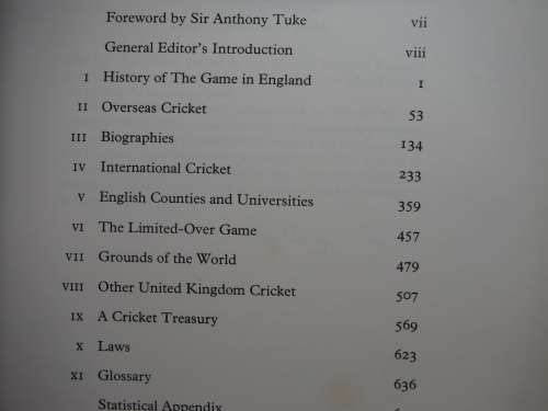 Barclays World of Cricket : The Game From A to Z - Edited by E.W. Swanton 1980