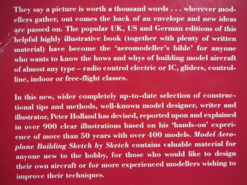 Model Aeroplane Building : Sketch by Sketch - Paperback - Peter Holland - 1997 Edition