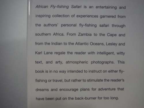 African Fly-Fishing Safari - Hardcover - Karl & Lesley Lane