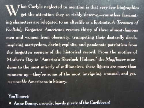 A Treasury of Foolishly Forgotten Americans - Paperback - Michael Farquhar
