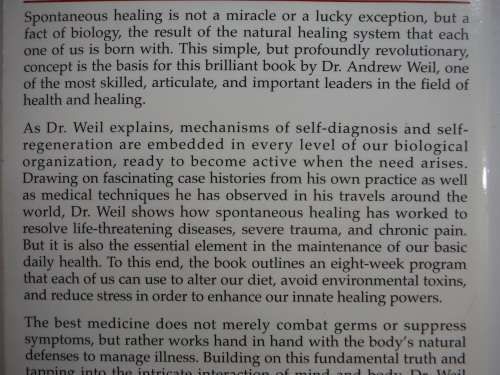 Spontaneous Healing - Paperback - Andrew Weil, M.D.